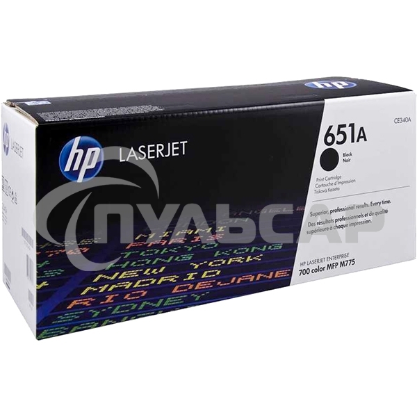 Картридж лазерный HP CE340A 651A черный для LaserJet 700 Color MFP 775 13500стр.