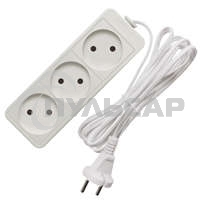 Удлинитель быт. ТМ Союз 1300 Вт 3гн. ШВВП 1,5м 481S-0301