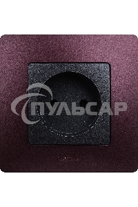 Розетка 2К на винтах, защ. шт., антрацит ETIKA