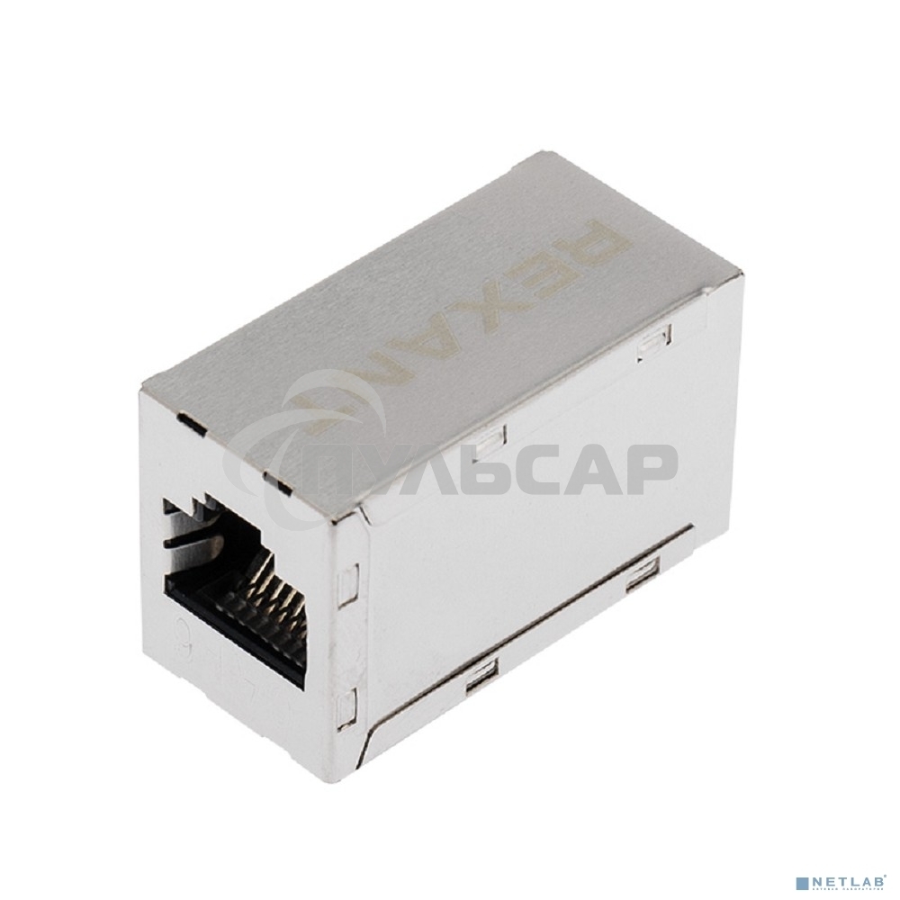 Проходной адаптер, RJ-45(8P-8C), FTP экранированный, кат.6, (гнездо-гнездо), Rexant