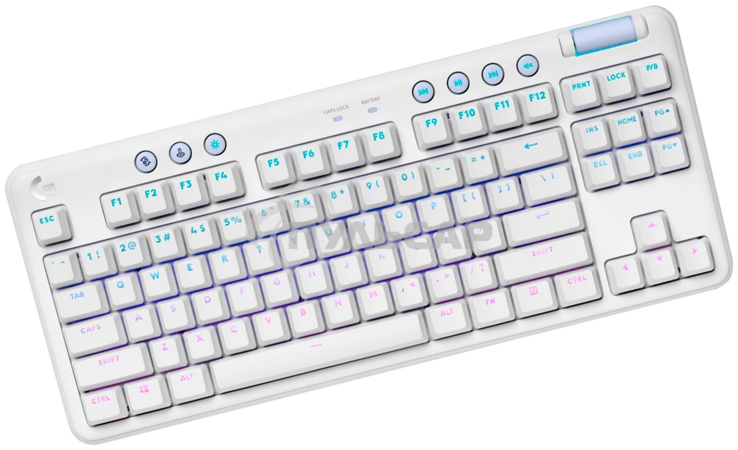 Клавиатура беспроводная Logitech G715 TKL Tactile LIGHTSPEED, USB, Bluetooth/Радиоканал, белый
