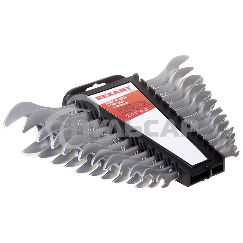 Набор ключей рожковых 6-32 мм 12 предметов Rexant