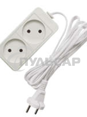 Удлинитель быт. ТМ Союз 1300 Вт 2гн. ШВВП 3м 481S-0203