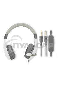 Наушники с микрофоном Oklick/Оклик HS-L600 серый 1.8м мониторные оголовье (1532023)