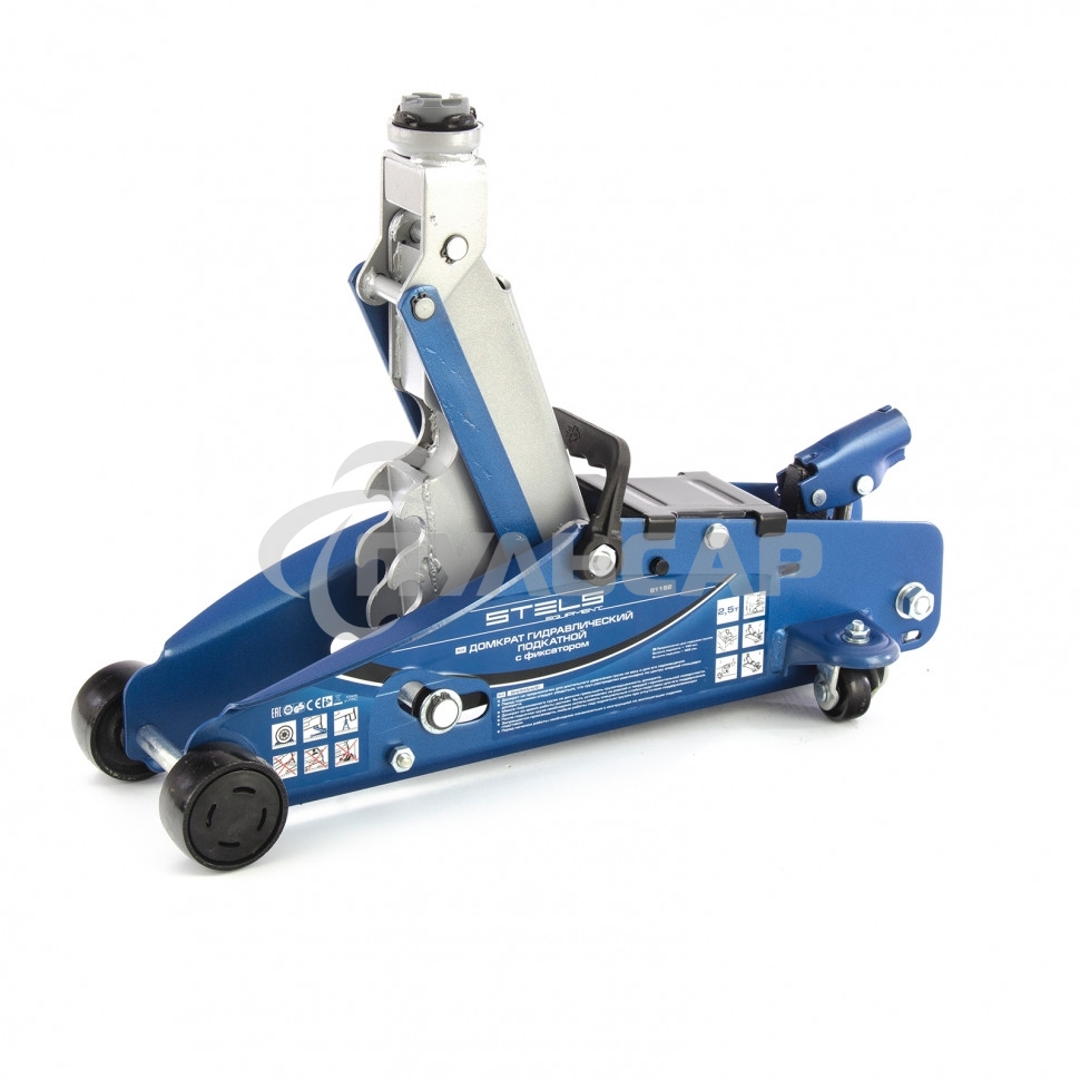 Домкрат гидравлический подкатной с фиксатором STELS 51152, 2,5т 140-385 мм