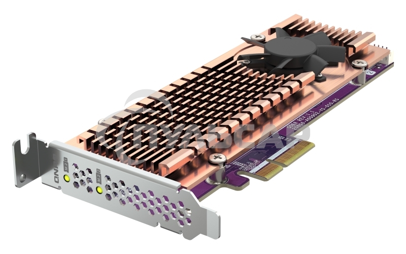 Плата расширения QNAP QM2-2P-344A 2 x M.2 22110 or 2280 PCIe (Gen3 x4) NVMe SSD slots, Low-profile flat and Full-height brackets included.