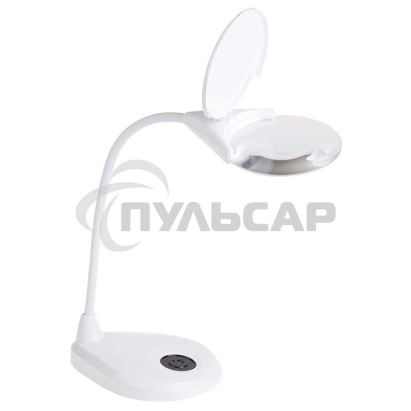 Лупа настольная 3D Rexant с подсветкой 3 LED, сенсорная регулировка яркости, EXPERT, белая