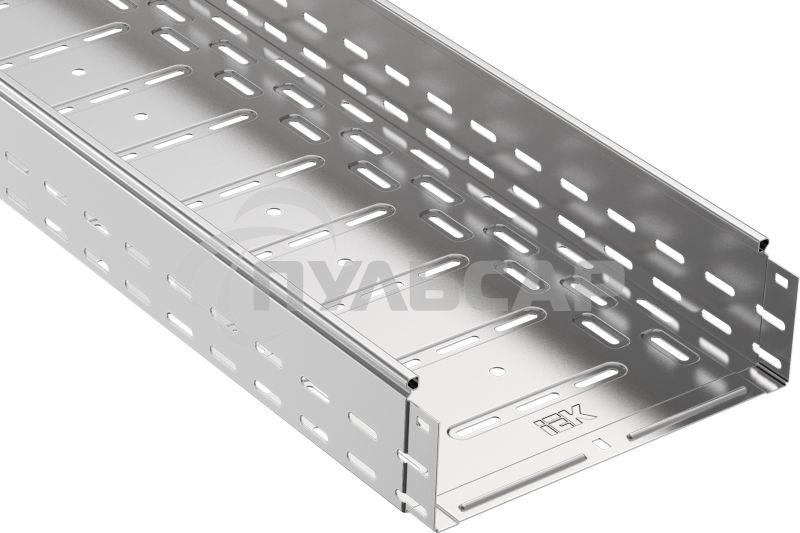 Лоток листовой перфорированный 300х100 L3000 сталь 1мм ИЭК CLP10-100-300-3