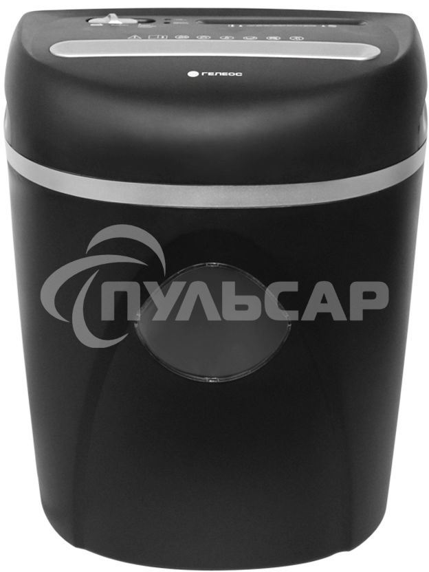 Шредер ГЕЛЕОС Уничтожитель документов УП23-4 DIN P-4 (4 ур-нь секр.), фрагмент 3,9х35мм, 14-16 лист (70г/м2), CD/пл.карты/скрепки/скобы, 23 л.