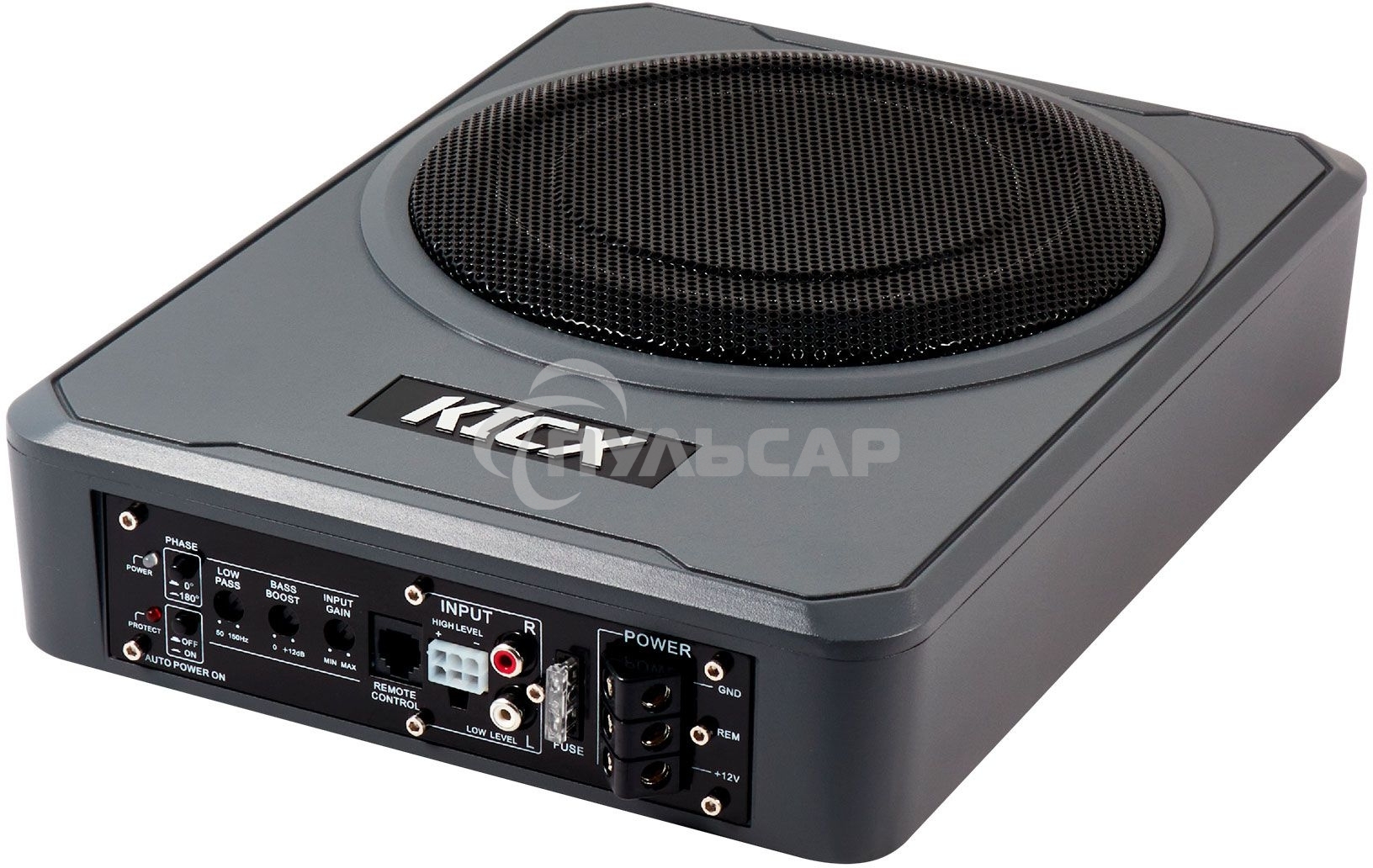 Сабвуфер автомобильный Kicx Q200BA 300Вт активный (20см/8