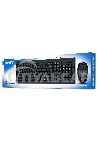 Комплект клавиатура + мышь SVEN KB-S320C клавиатура и мышь черные (USB, 105 кл, 4 кнопки, 1000 dpi)
