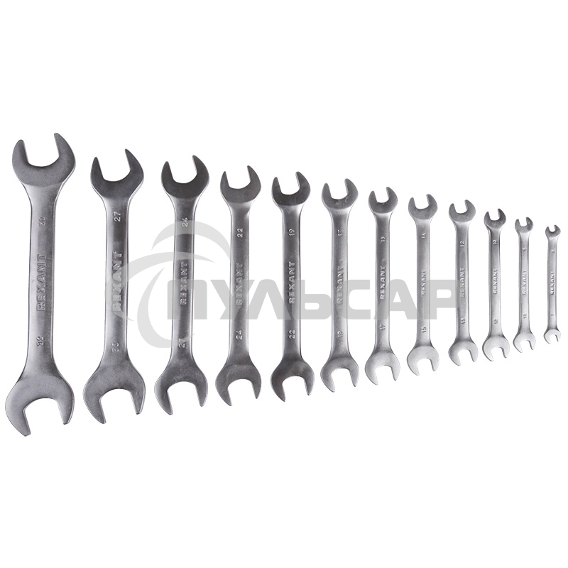 Набор ключей рожковых 6-32 мм 12 предметов Rexant