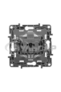 Розетка 2К на винтах, защ. шт., антрацит ETIKA