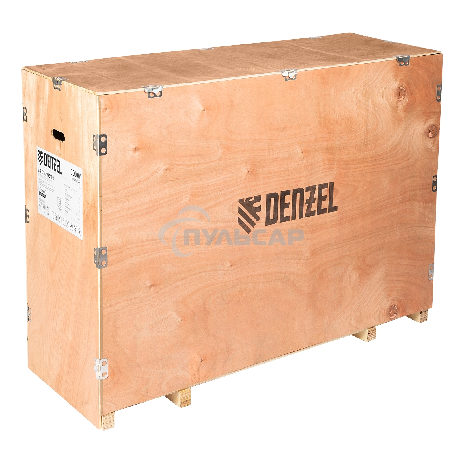 Компрессор воздушный рем. привод BCI3000-T/200, 3,0 кВт, 200 литров, 530 л/мин Denzel