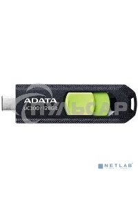 Флешка USB ADATA UC300 (ACHO-UC300-128G-RBK/GN), 128 Gb, Type-C USB 3.2, R/W 100/30, черный/зеленый