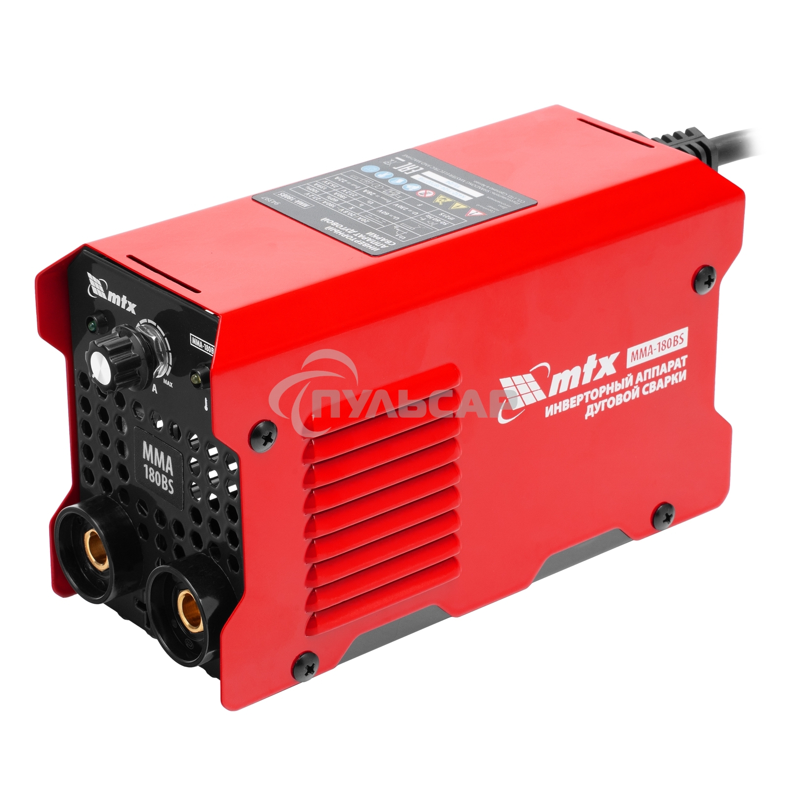 Инверторный аппарат дуговой сварки MMA-180BS, 180 А, ПВ 60% MTX