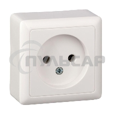Розетка 1-м ОП Хит 10А IP20 без заземл. белый  SchE RA10-131-B