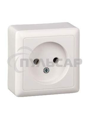 Розетка 1-м ОП Хит 10А IP20 без заземл. белый  SchE RA10-131-B