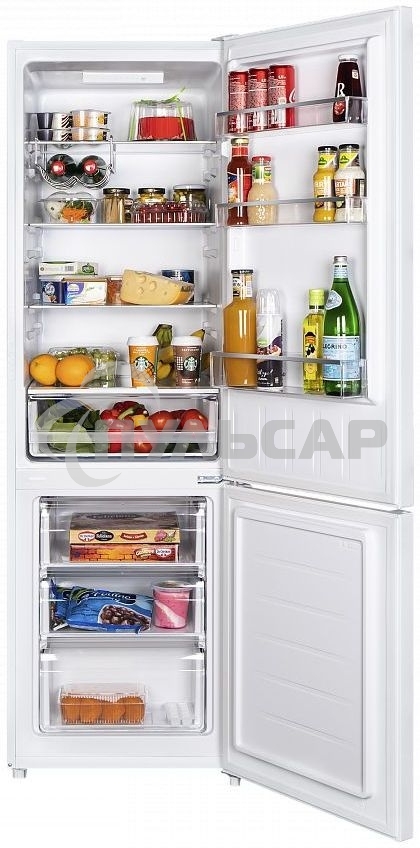 Холодильник Maunfeld MFF176SFW белый двухкамерный 187/75л морозилка снизу, ручная разморозка