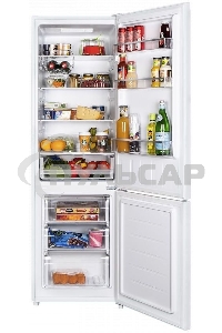 Холодильник Maunfeld MFF176SFW белый двухкамерный 187/75л морозилка снизу, ручная разморозка