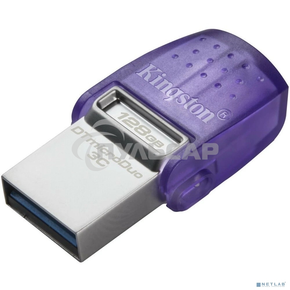 Флешка USB Kingston 128 Gb DataTraveler microDuo 3C DTDUO3CG3/128 Gb USB 3.0 фиолетовый