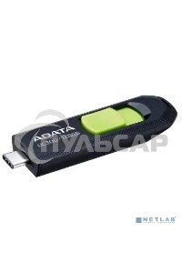 Флешка USB ADATA UC300 (ACHO-UC300-128G-RBK/GN), 128 Gb, Type-C USB 3.2, R/W 100/30, черный/зеленый