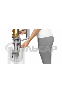 Пылесос вертикальный Dyson SV46 V12 Detect Slim Absolute золотистый/серебристый, питание от аккумулятора, 150 Вт, уборка сухая, пылесборник 0.35 л, работа от АКБ max 60 мин
