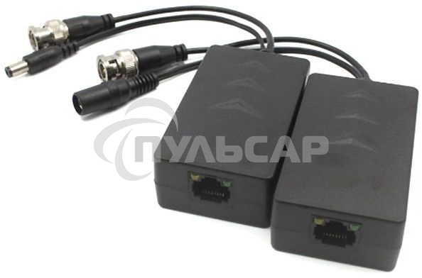 Приемопередатчик 1-канальный пассивный HDCVI/TVI/AHD видеосигнала по витой паре вместе с питанием