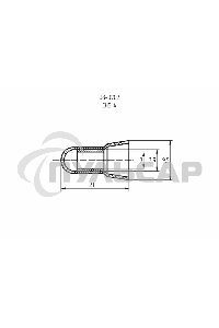 Концевая изолированная заглушка КИЗ-2, ø 3,0 мм (1,5-4,0 мм²) Rexant