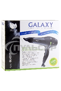 Фен для волос профессиональный Galaxy Line GL 4317, черный, 2200 Вт, АС мотор, 2 скоростных режима, 3 температурных режима, защита мотора от перегрева, защитная сетка, подвесная петля,насадка-концентратор