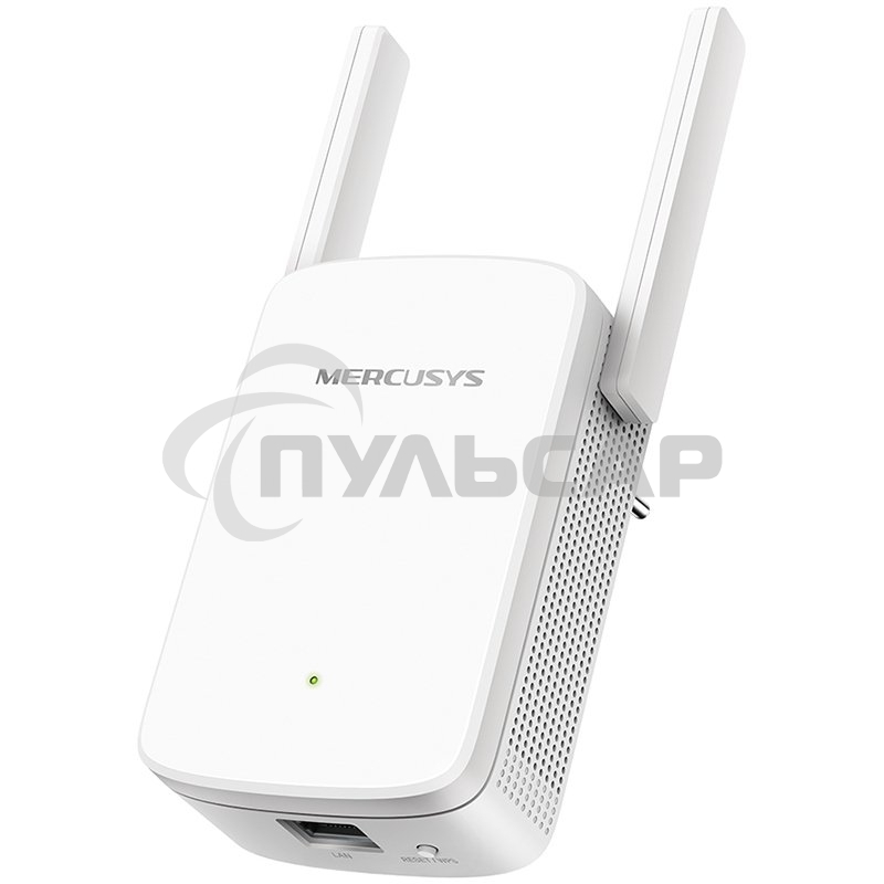 Усилитель сигнала Mercusys ME30 AC1200 Wi-Fi Range Extender, 300 Mbps at 2.4 GHz + 867 Mbps at 5 GHz, 1 x 10/100 LAN, 2× Fixed External Antennas, Wall Plugged, WPS/Reset Button, Signal Indicator, Range Extender/Access Point mode, Adaptive Path Selection