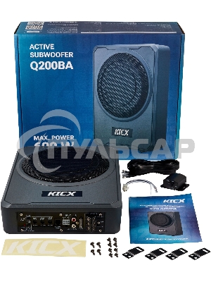 Сабвуфер автомобильный Kicx Q200BA 300Вт активный (20см/8