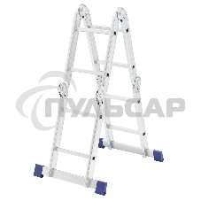 Лестница шарнирная алюминиевая, 4х2, Россия Сибртех 97879