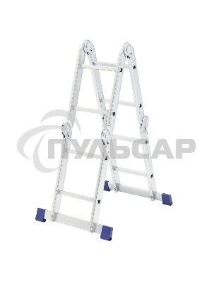 Лестница шарнирная алюминиевая, 4х2, Россия Сибртех 97879