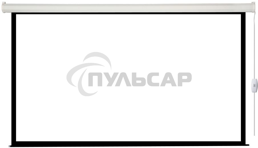Экран с электроприводом Lumien Eco Control 187x280 см (раб. область 153х272 см) Matte White черная кайма по периметру 16:9