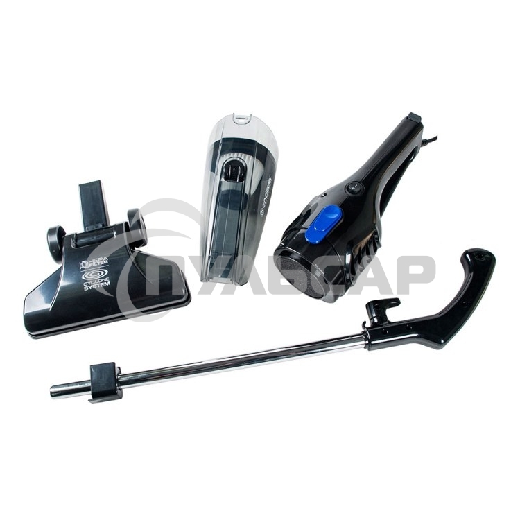 Пылесос вертикальный Endever VC-286 серый, питание от сети, 100 Вт, уборка сухая, пылесборник 1.9 л