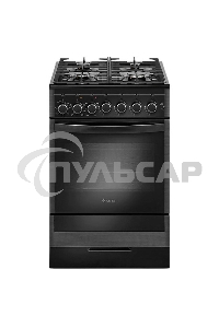 Плита комбинированная Gefest ПГЭ 5502-02 0044 черный, конфорок 4 газовых, духовка 55 л, 50 см x 85 см x 58.5 см