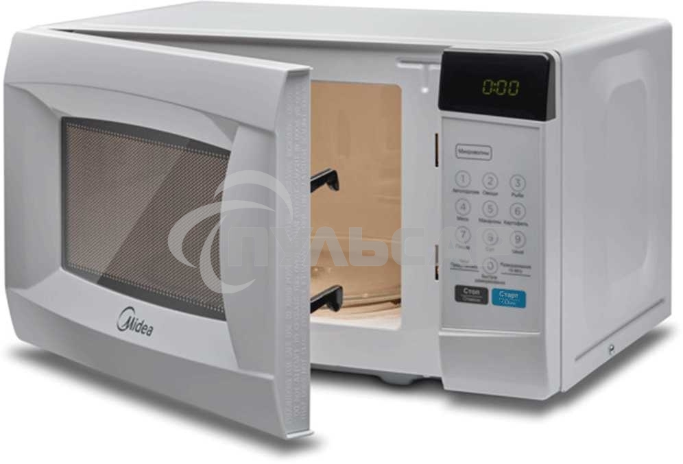 Микроволновая печь Midea EM720CKE белый, 20 л, 700 Вт, переключатели - сенсор