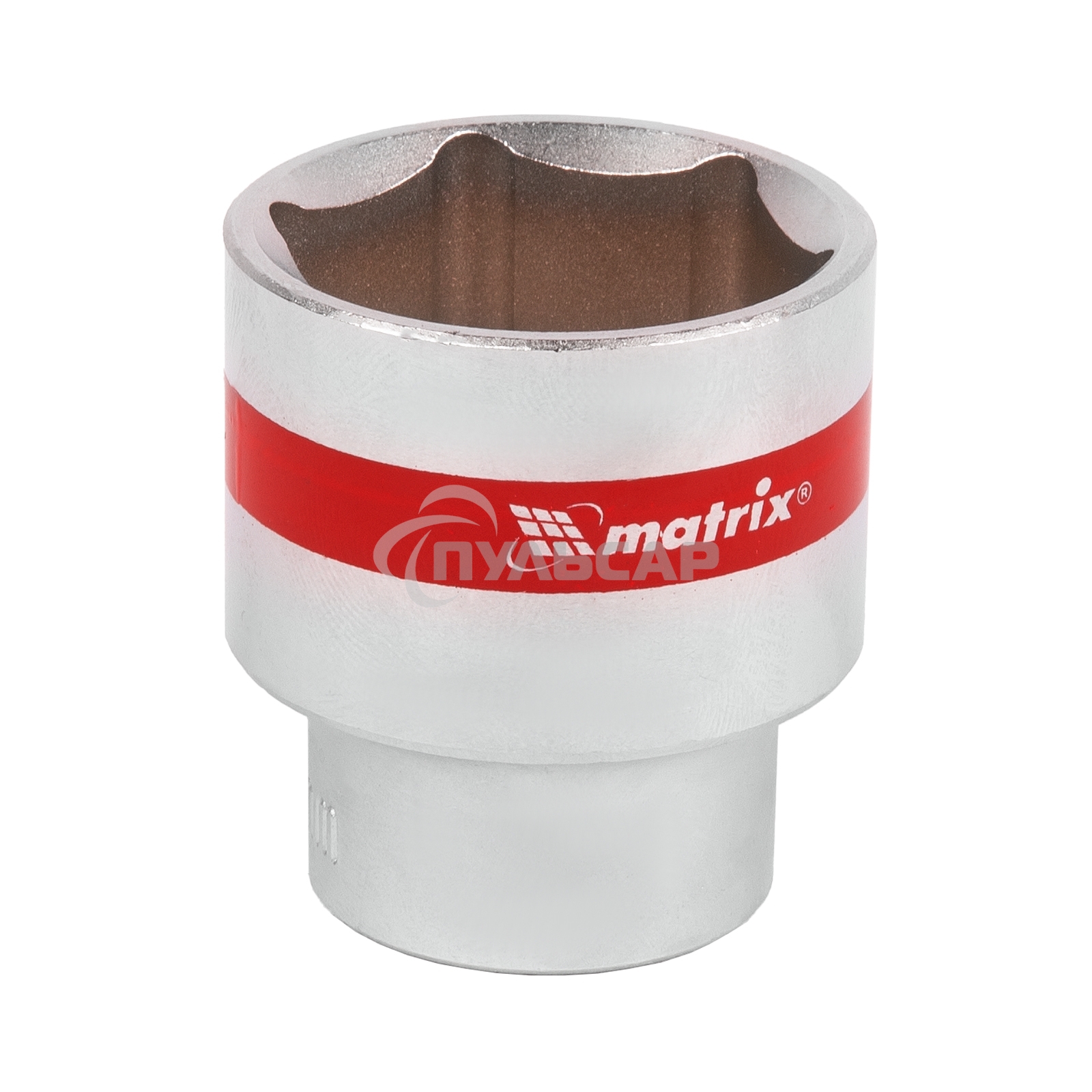 Головка Matrix торцевая 30мм 6-гранная crv под квадрат 1/2'' хромированная