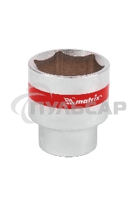 Головка Matrix торцевая 30мм 6-гранная crv под квадрат 1/2'' хромированная