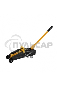 Домкрат гидравлический подкатной с фиксатором Denzel, 2 т, 130-330 мм 51153