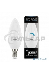 Лампа светодиодная Gauss Led Candle-dim E14 7Вт 4100К диммируемая