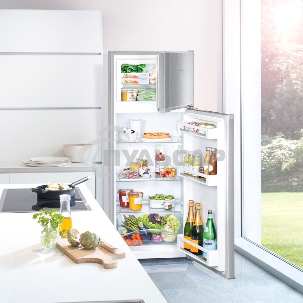 Холодильник Liebherr CTELE 2531-26 001 серебристый двухкамерный 189/44л морозилка сверху