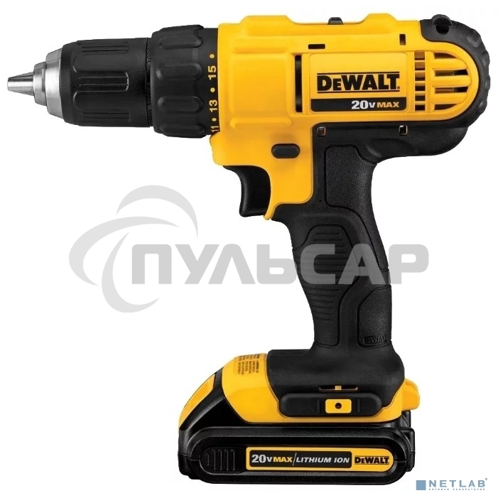 Дрель-шуруповерт DeWalt DCD771D2-KS, Аккумуляторная, 18В, 2 АКБ, Кейс