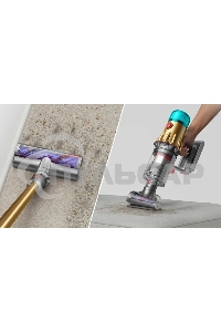 Пылесос вертикальный Dyson SV46 V12 Detect Slim Absolute золотистый/серебристый, питание от аккумулятора, 150 Вт, уборка сухая, пылесборник 0.35 л, работа от АКБ max 60 мин