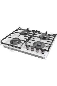 Газовая варочная панель Gorenje GT642SYW, 4 конфорки, закаленное стекло, белый