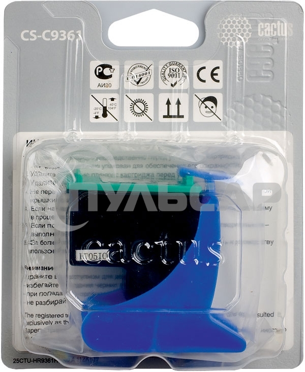 Картридж струйный Cactus CS-C9361 №136 трехцветный (18 мл.) для HP DJ 5443/D4163/DJ 6313/PS 2573/C3183/C4183/D5163/1513/1513s