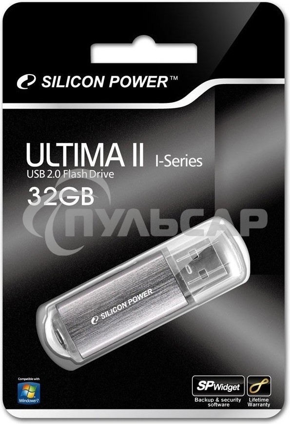 Флешка USB 32 Gb Ultima II-I Series SP032 Gb,UF2M01V1S USB 2.0 серебристый