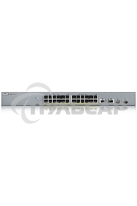 Коммутатор Zyxel GS1350-26HP, 24xGE PoE+, 2xCombo (SFP/RJ-45), бюджет PoE 375 Вт, дальность передачи питания до 250 м, автоперезагрузка PoE-портов, повышенная защита от перенапряжений и электростатических разряд