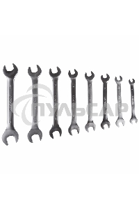 Набор ключей рожковых Rexant (8-24 мм), 8 шт., CrV, зеркальное хромирование